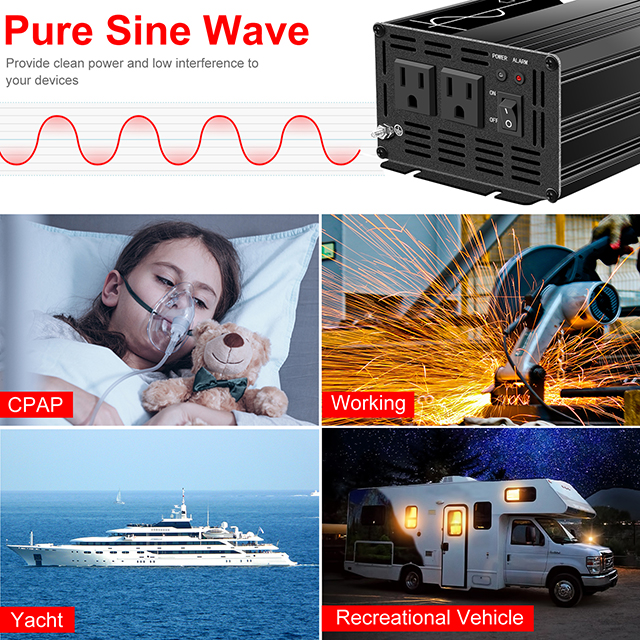 Power Inverter 1000W 12V 220V