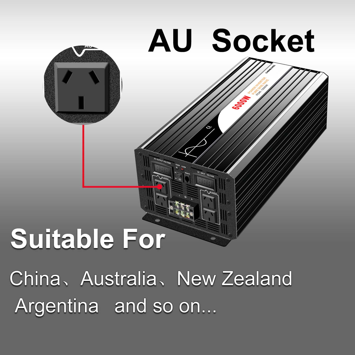 6000W pure sine wave inverter